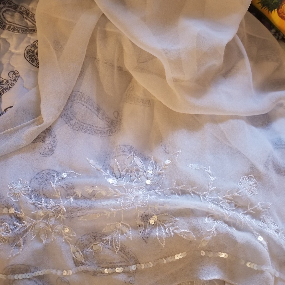 Chiffon Beaded Wrap